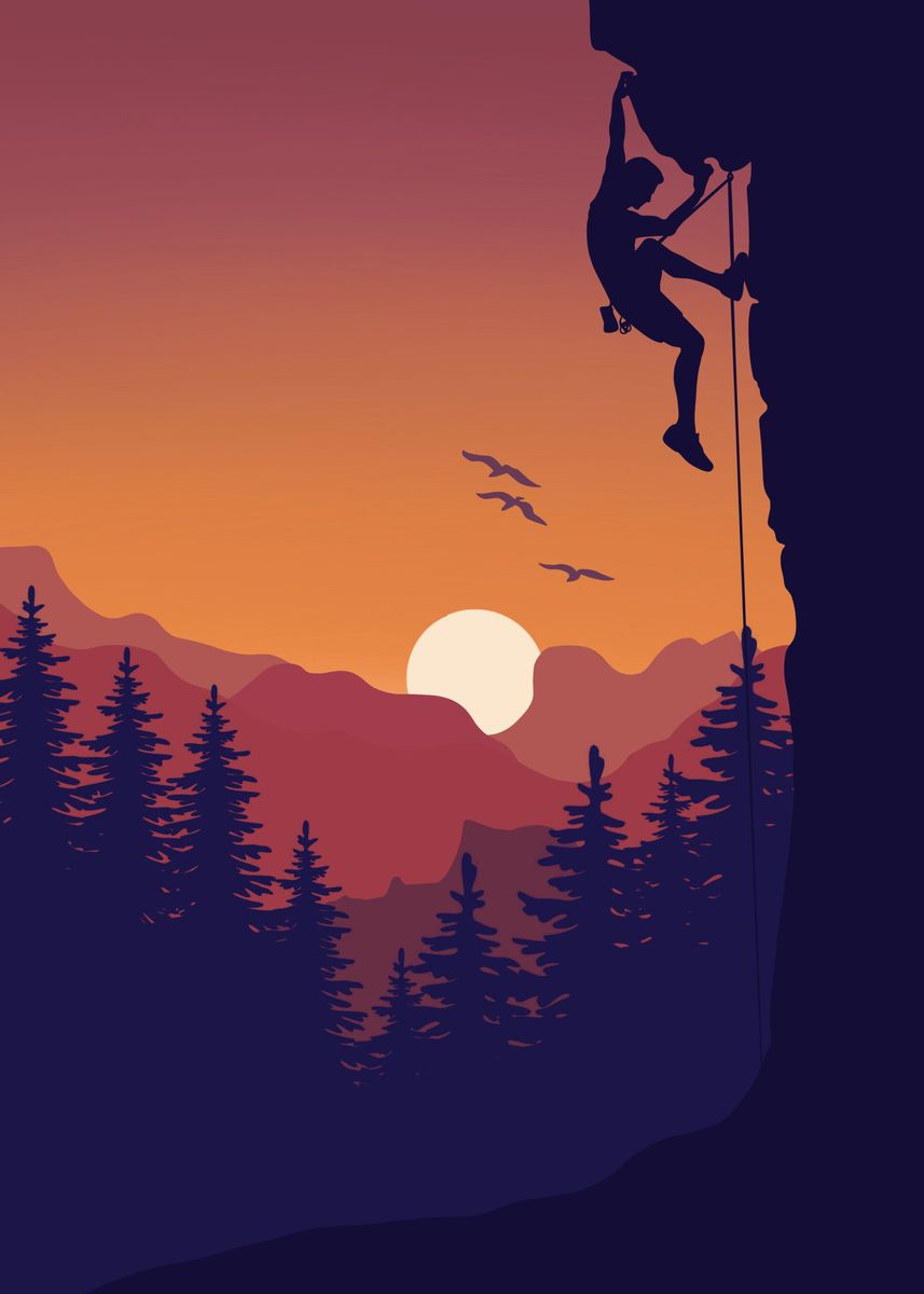 'Climbing' Poster by UNIKORN  | Displate