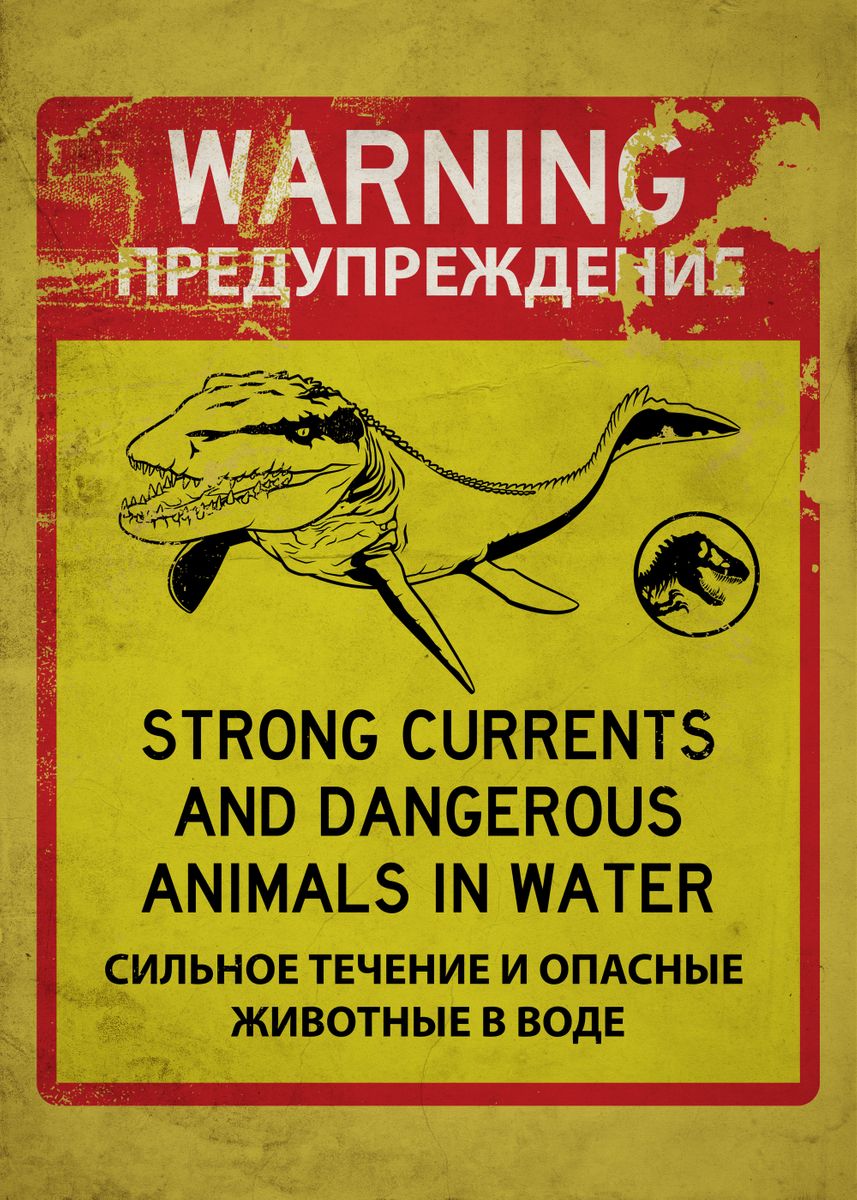 'Warning' Poster by Jurassic World  | Displate