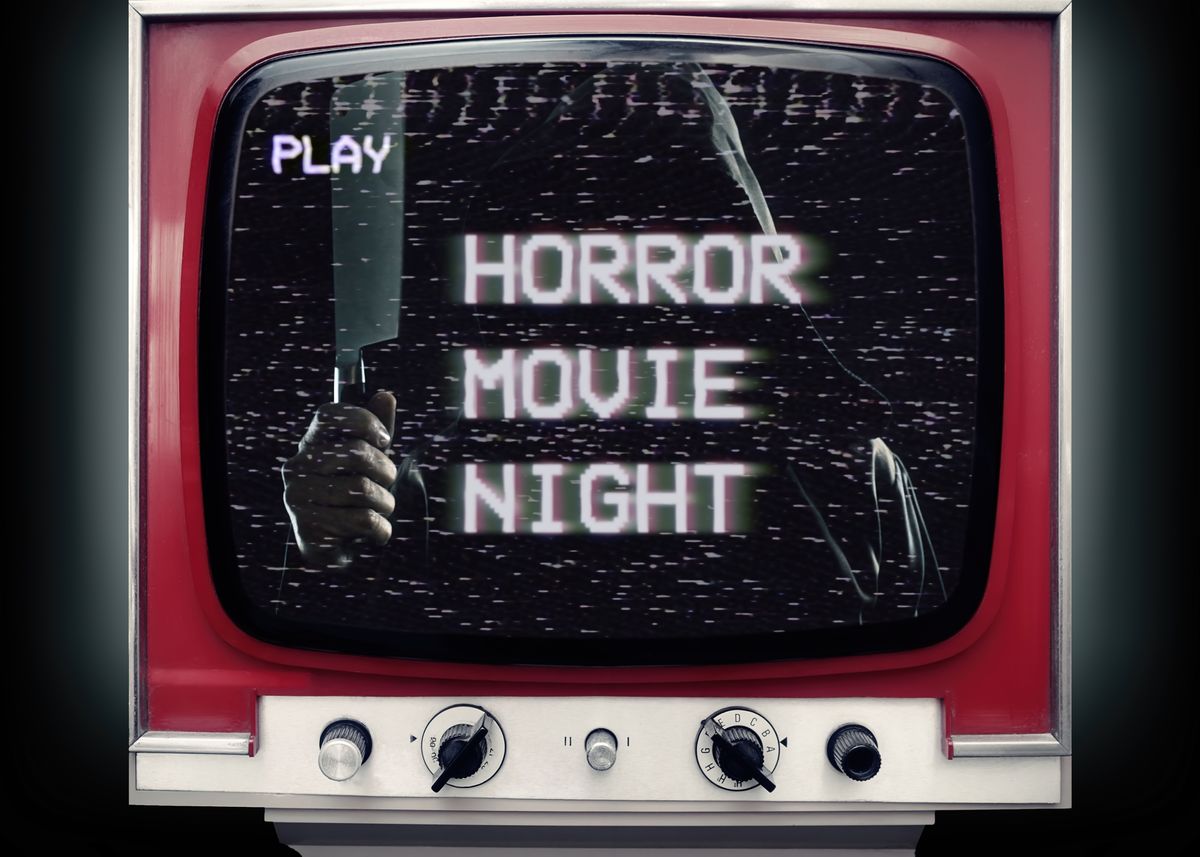 'TV set vhs horror night bl' Poster by Gianfranco Grenar | Displate