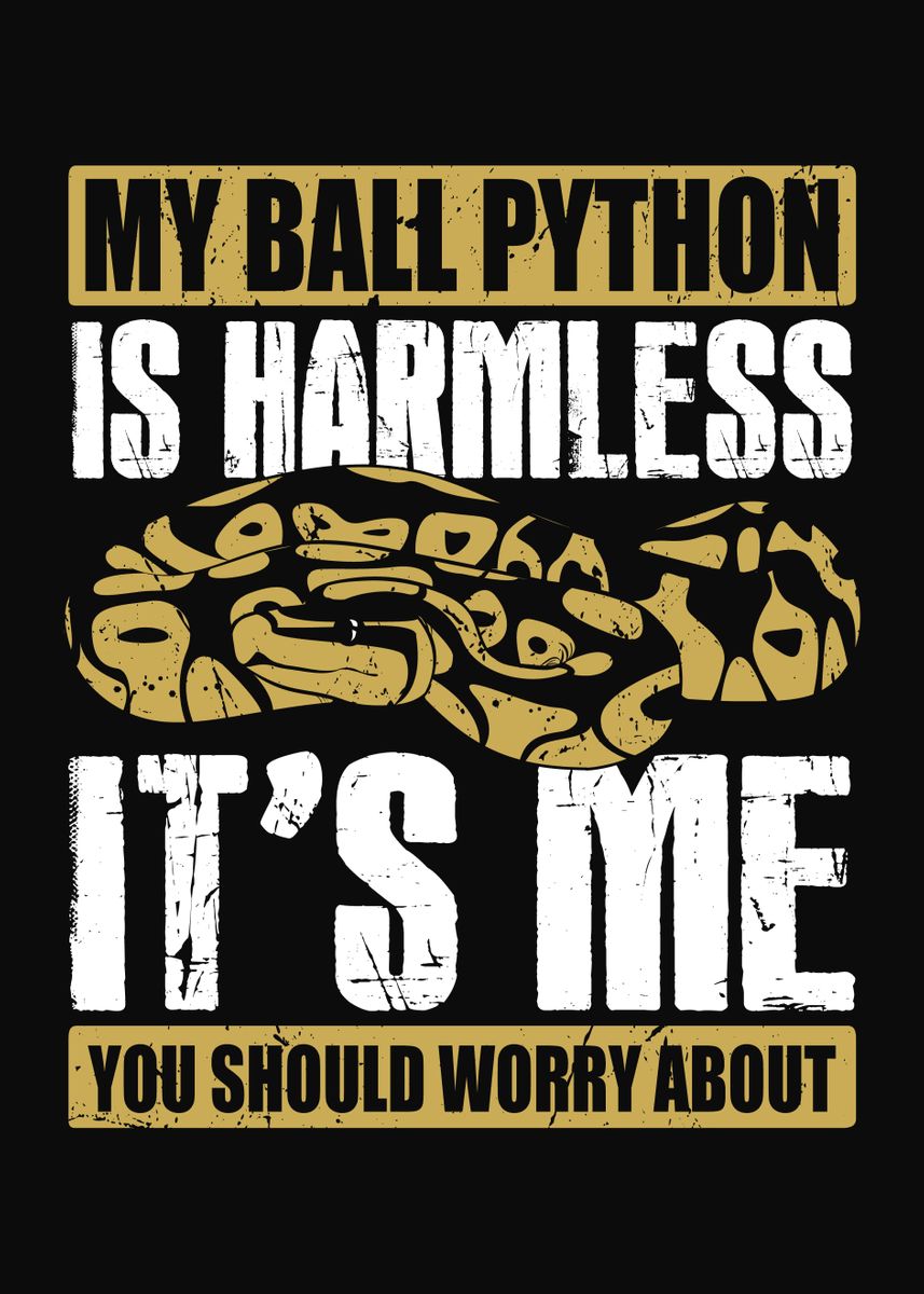 'Ball Python Snake Owner' Poster, picture, metal print, paint by Marcel ...