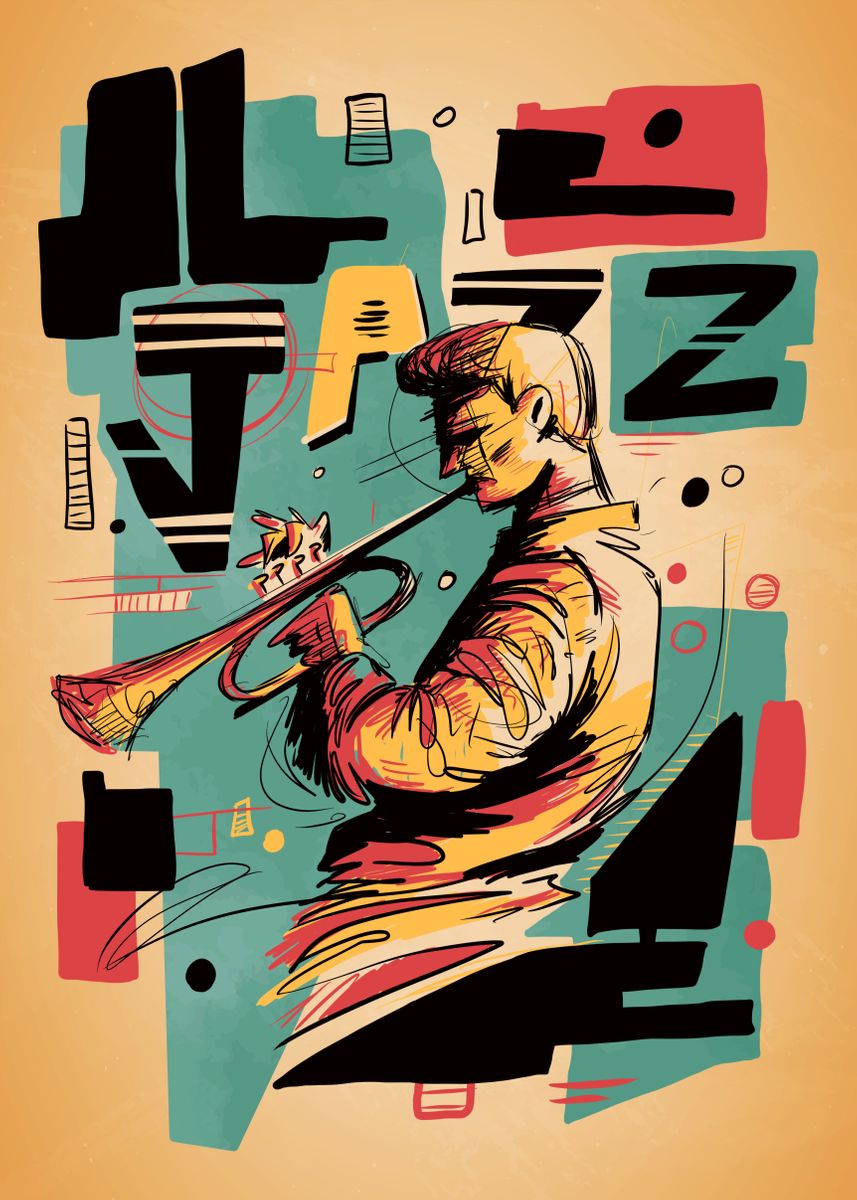 vintage jazz music poster