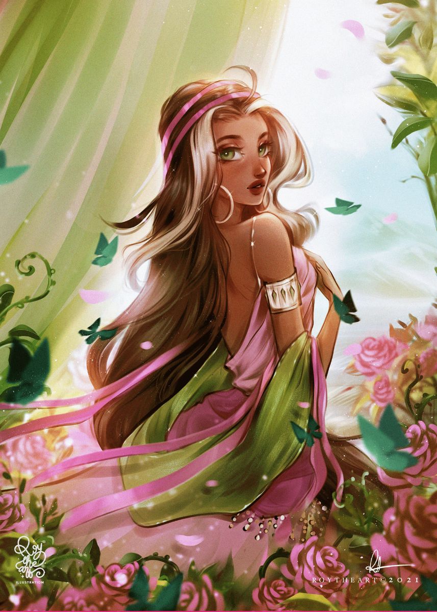 'The Fairy of Flower' Poster, picture, metal print, paint by ROY THE