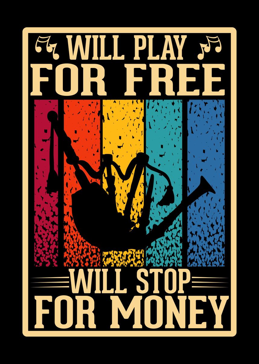 'Loud Bagpipes Musician' Poster by professionaldesigns Displate