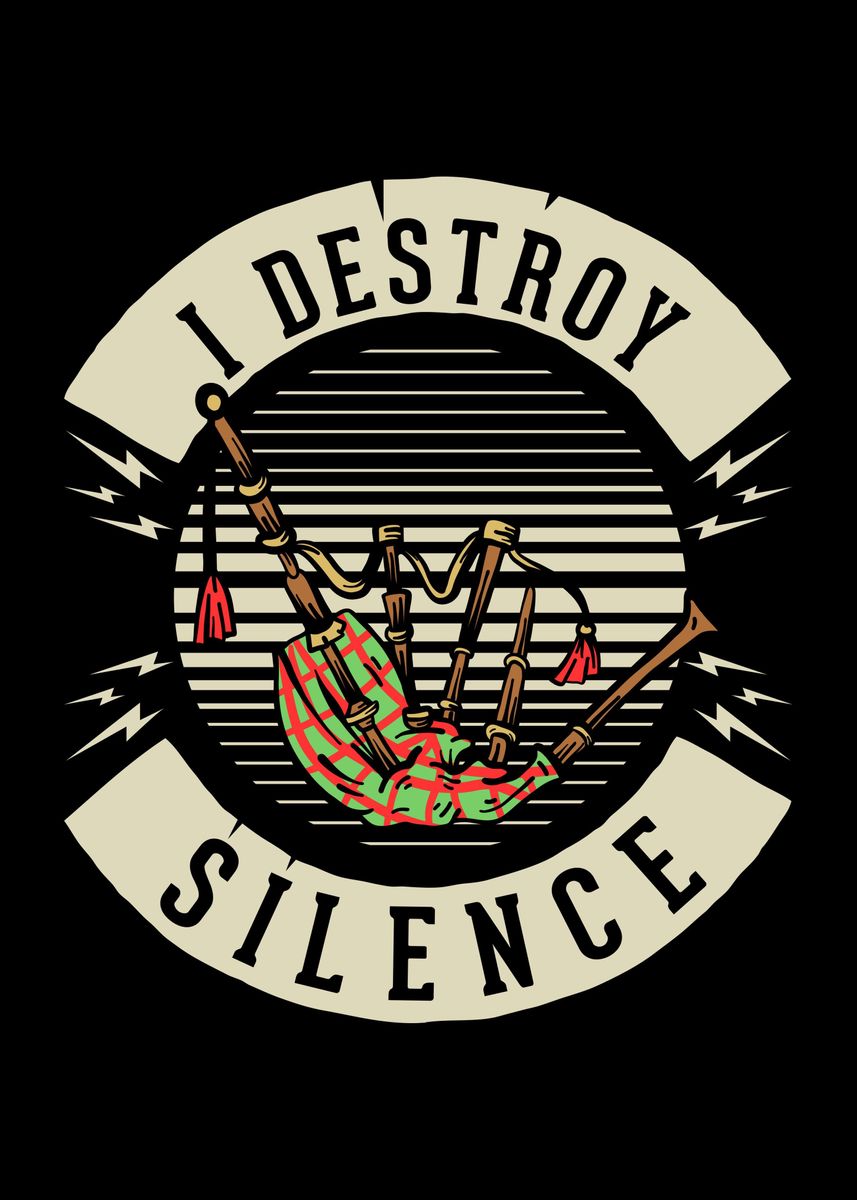 'Loud Bagpipe Humor' Poster by professionaldesigns Displate