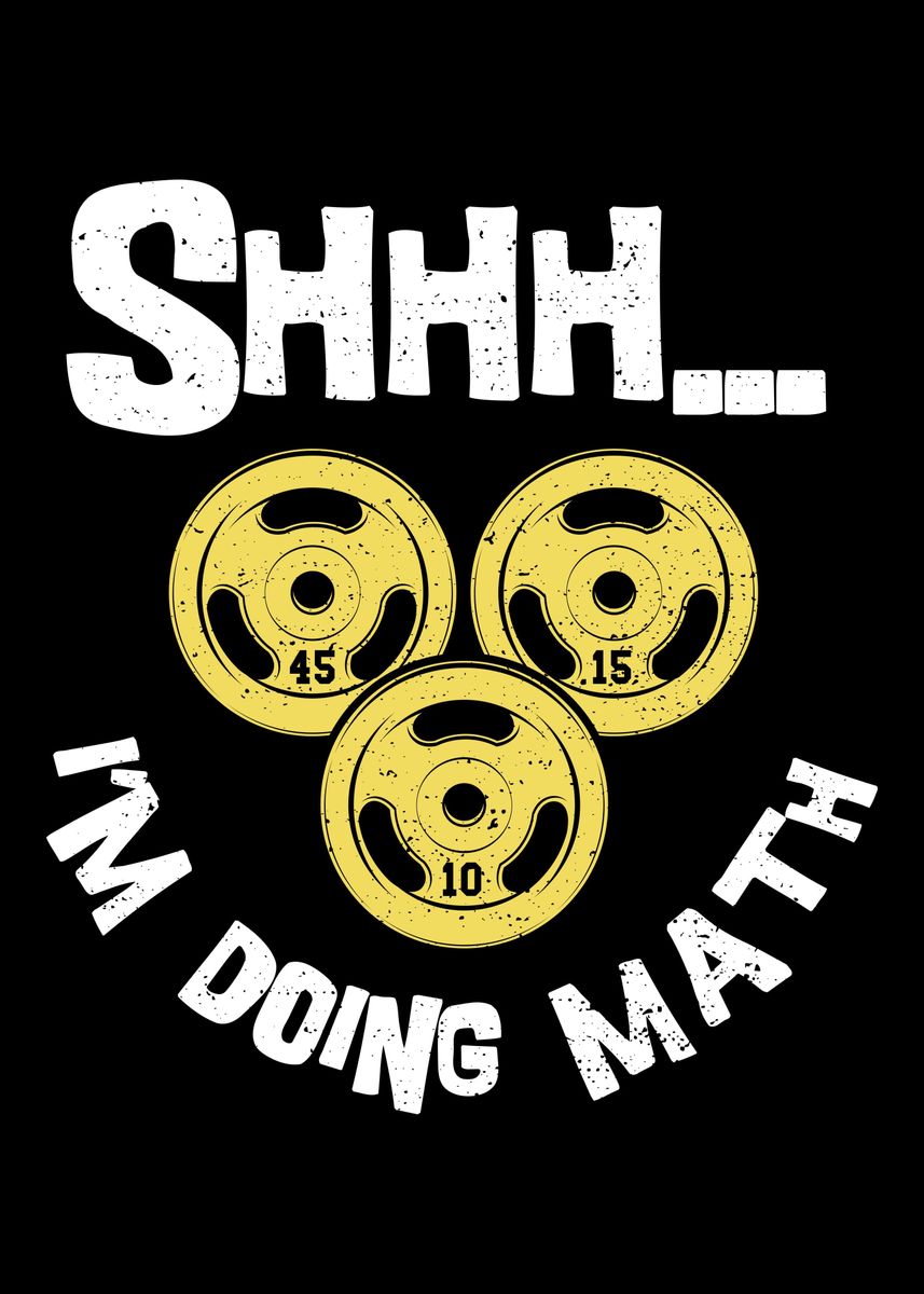 'Shhh Im Doing Math' Poster, picture, metal print, paint by ...