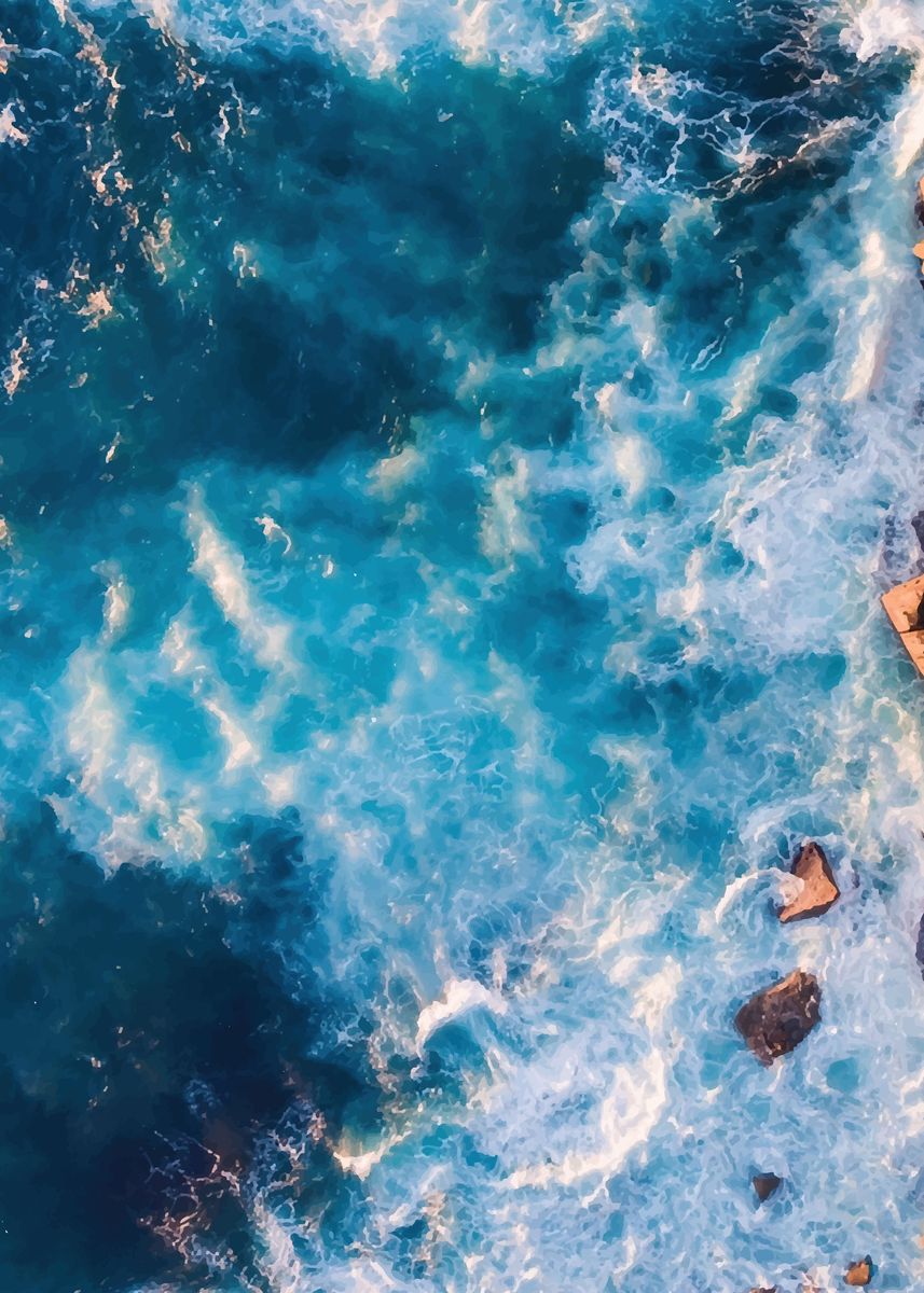 'Beach' Poster, picture, metal print, paint by TAT TEAM | Displate