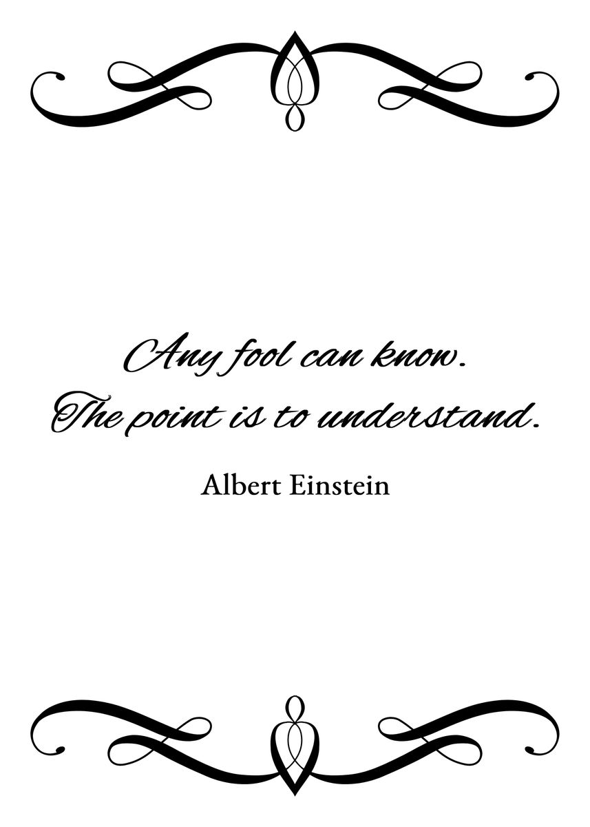 'Know and Understand' Poster, picture, metal print, paint by ABConcepts ...