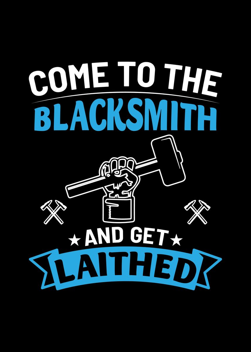 'Blacksmith Blacksmithing' Poster, picture, metal print, paint by ...