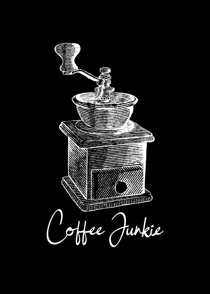 'Coffee Junkie Cappucino' Poster, picture, metal print, paint by SCHNUandME Displate