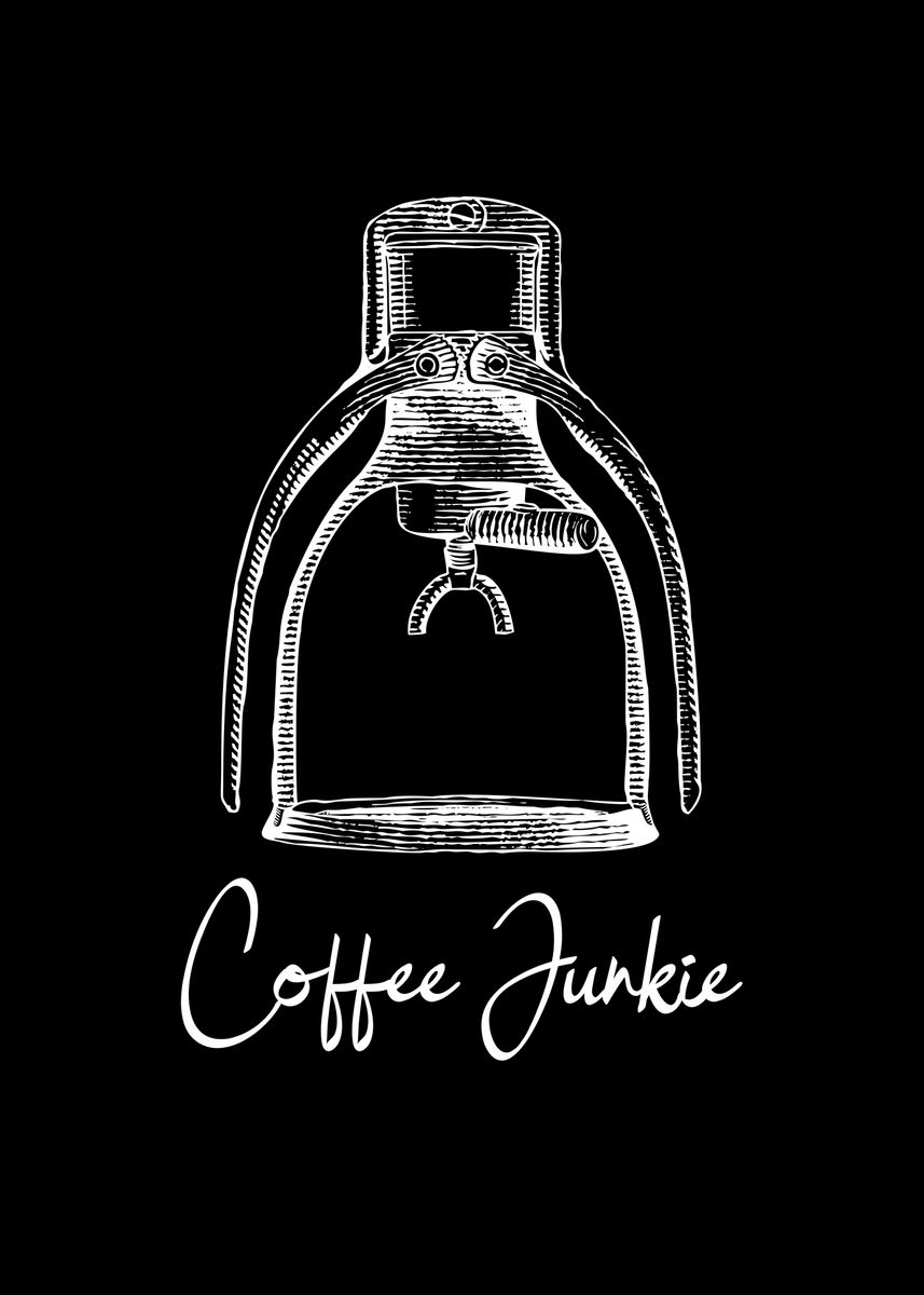 'Coffee Junkie Cappucino' Poster by SCHNUandME Displate