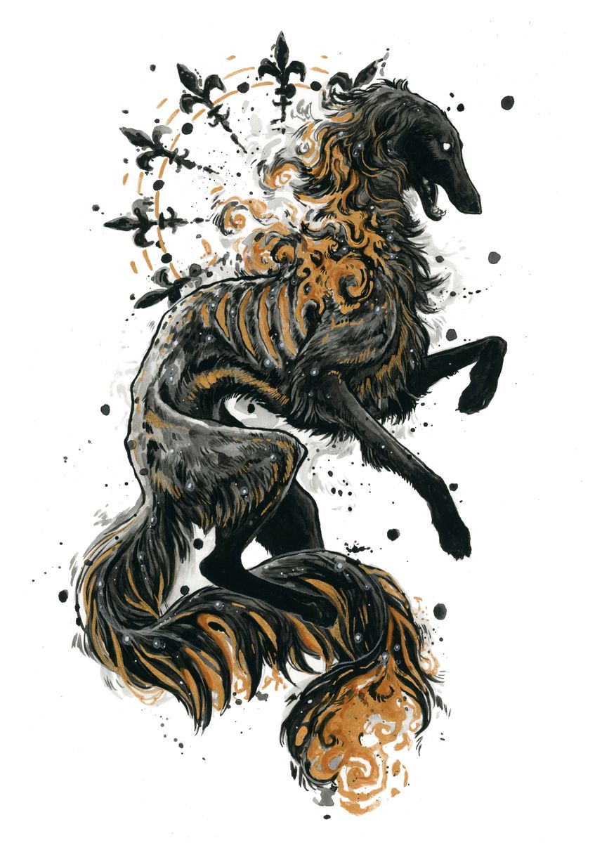 'Hellhound' Poster, picture, metal print, paint by Jonna Hyttinen ...