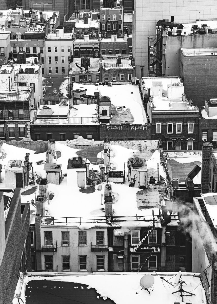 'NYC Rooftops in Winter' Poster by anthony Londer Displate