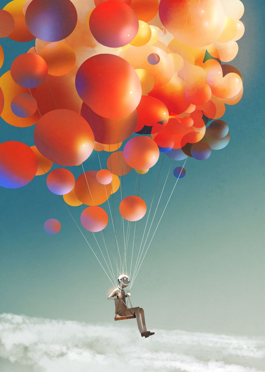 'up up up' Poster by Designersen | Displate