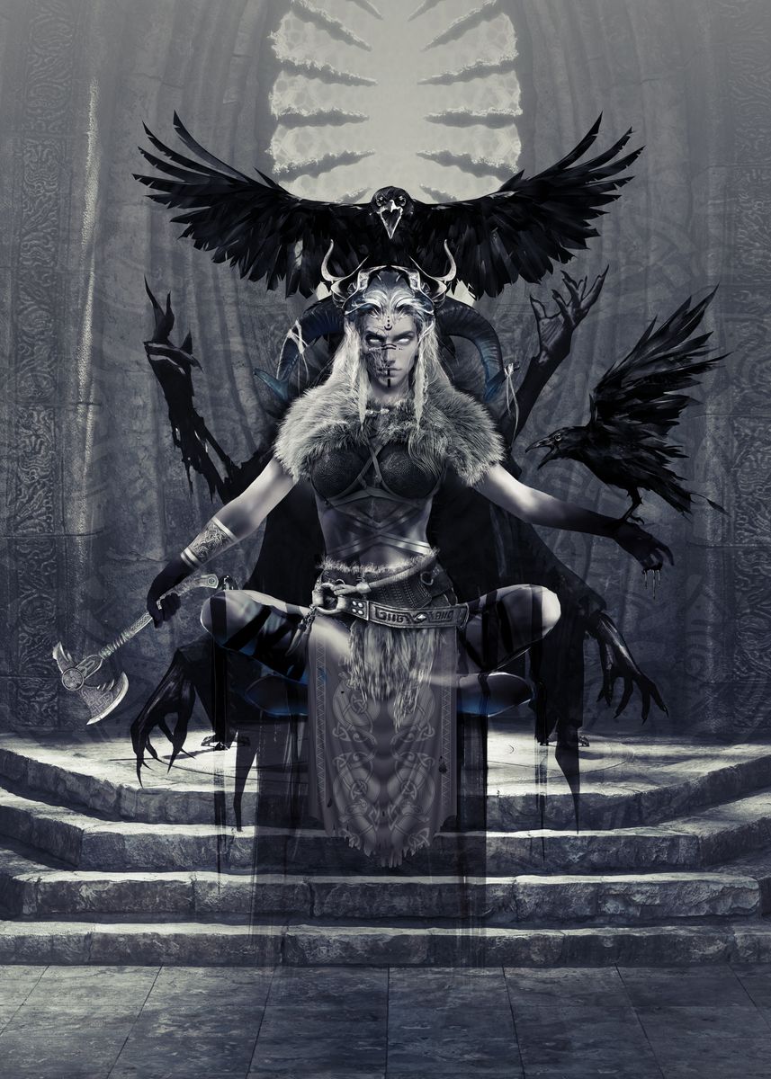  The Norse Goddess Hel Poster By Thea Magerand Displate