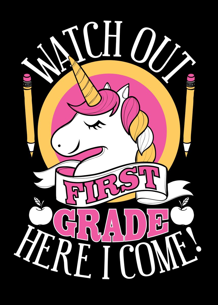 'first Grade Here I Come' Poster, Picture, Metal Print, Paint By 