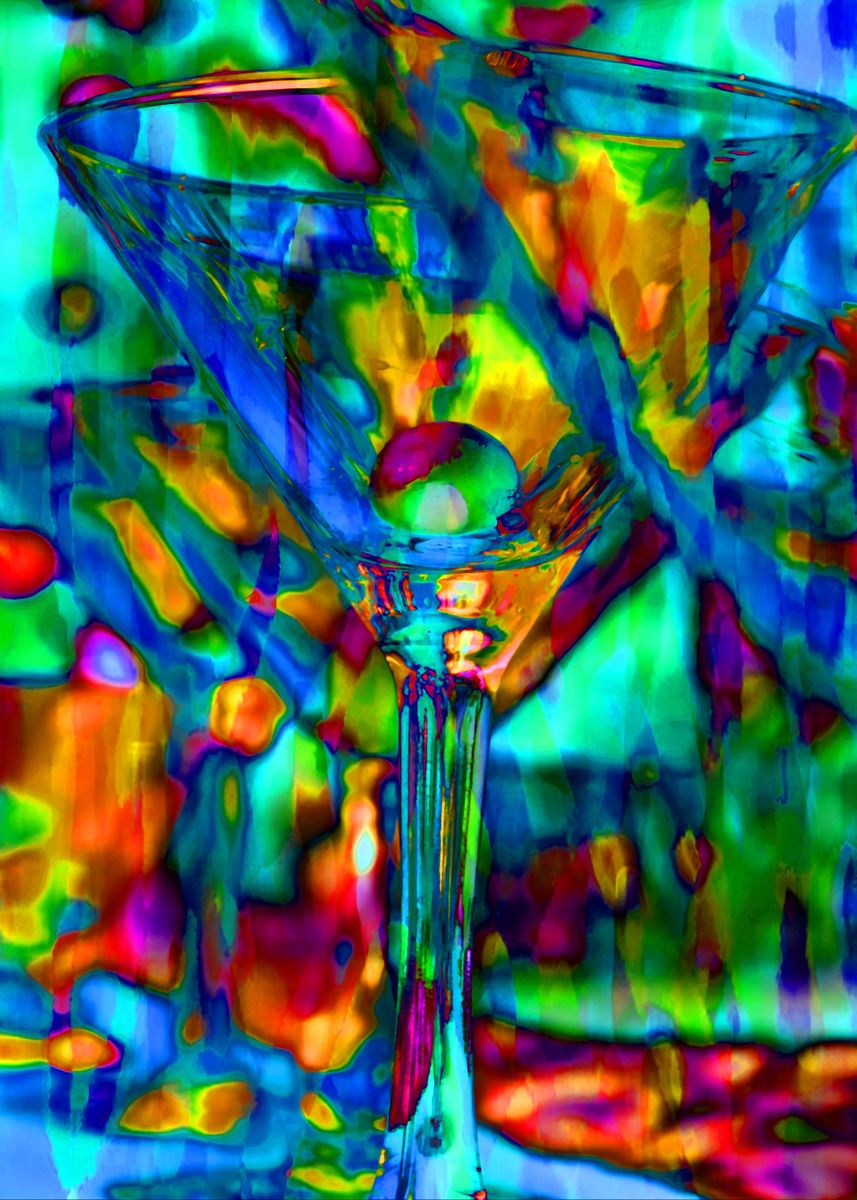 'Shaken not stirred ' Poster, picture, metal print, paint by Mark