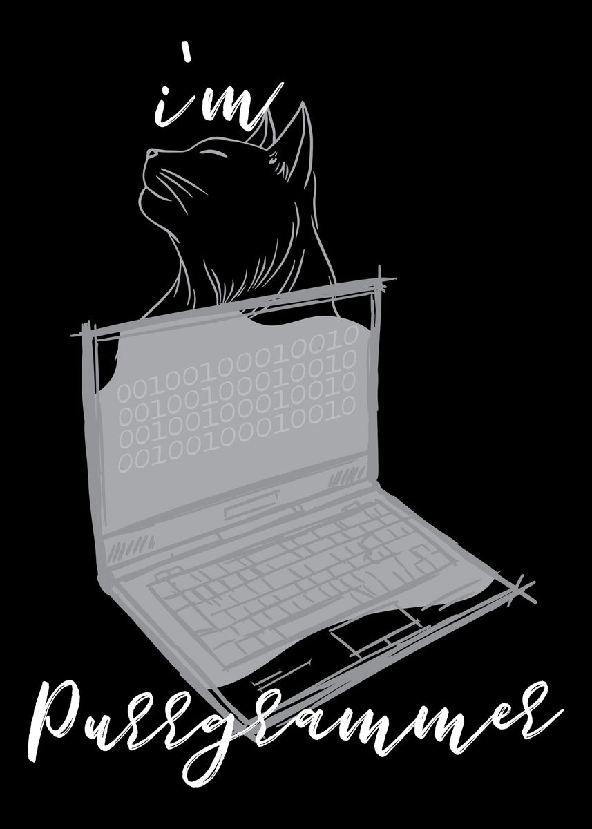 'Coder Programmer Code Comp' Poster, picture, metal print, paint by ...