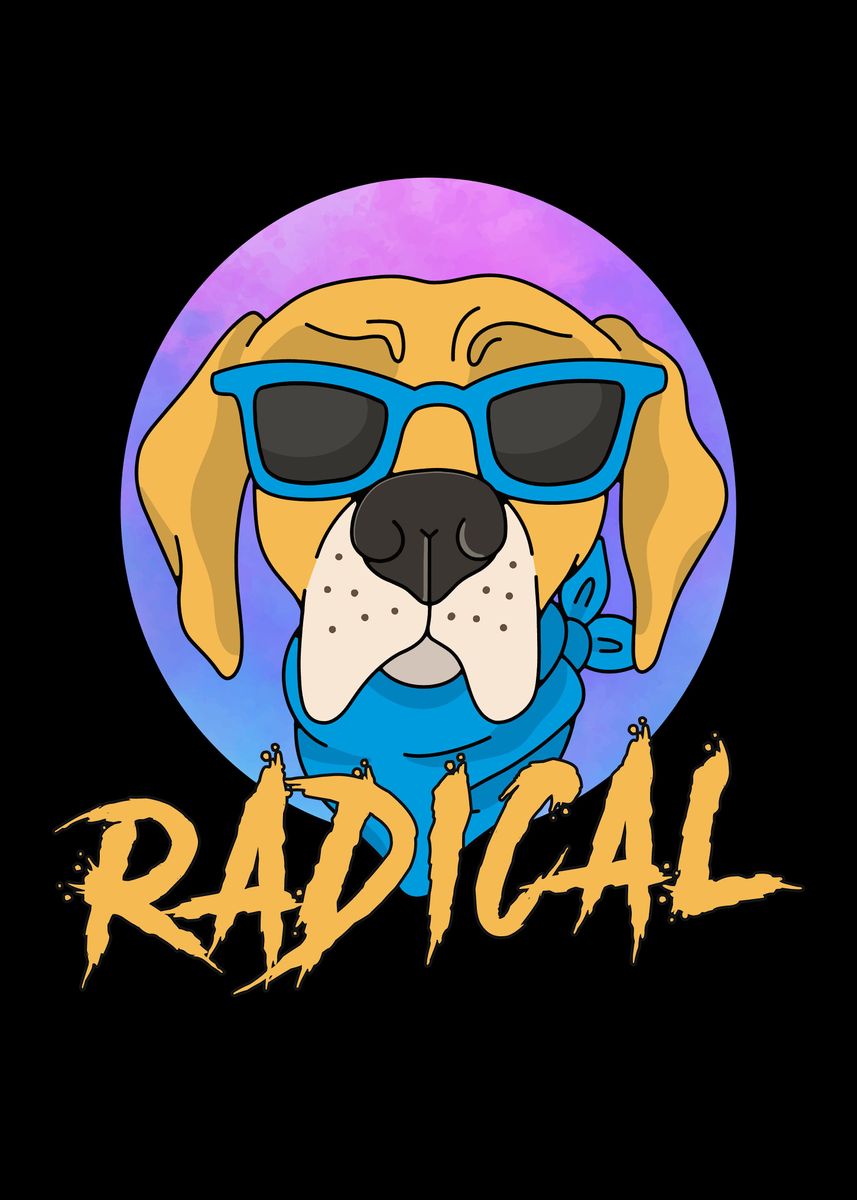'Radical Dog' Poster by crbn design | Displate