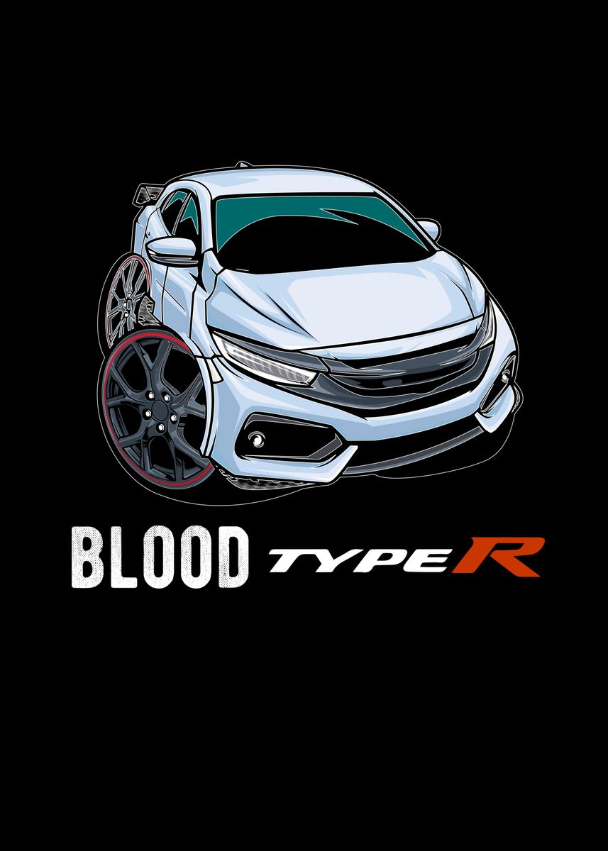 'Blood Type R' Poster, picture, metal print, paint by ZS C O M M E R C ...