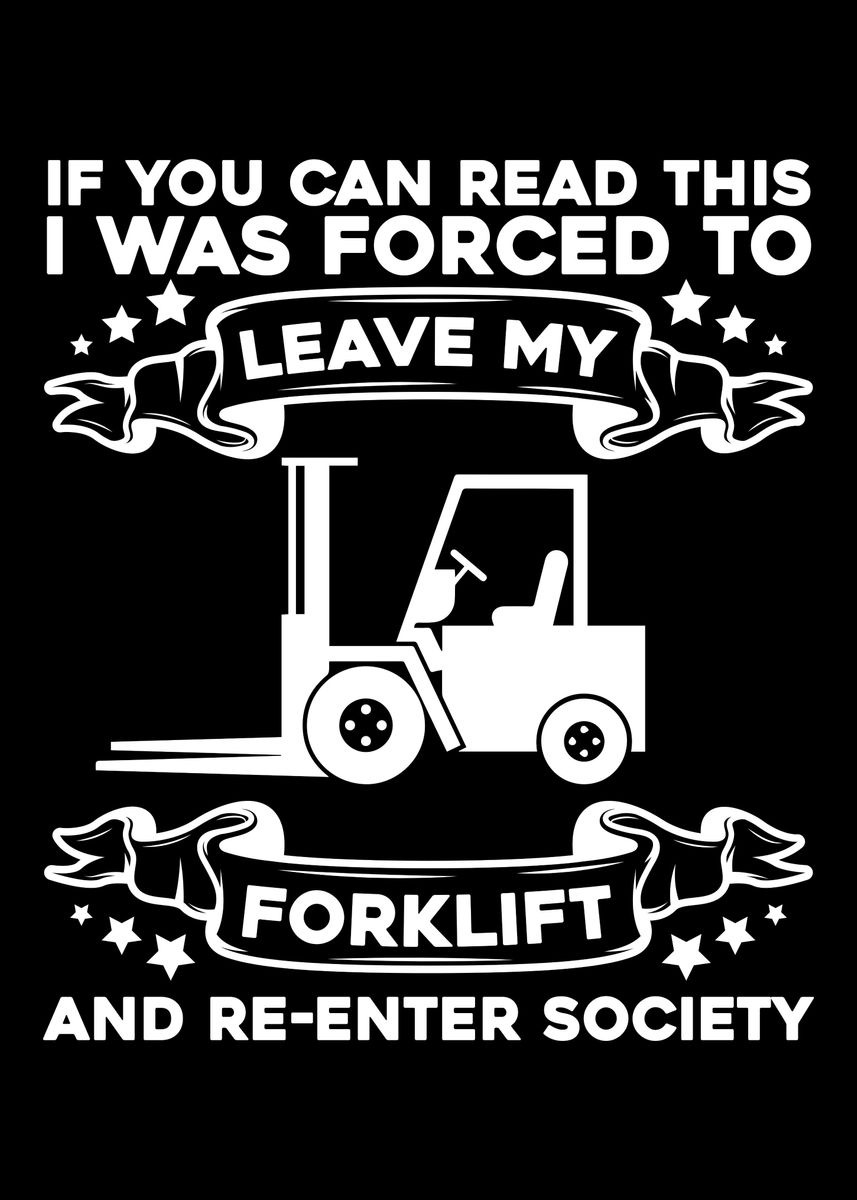 'Forklift Driver Operator' Poster, picture, metal print, paint by ...