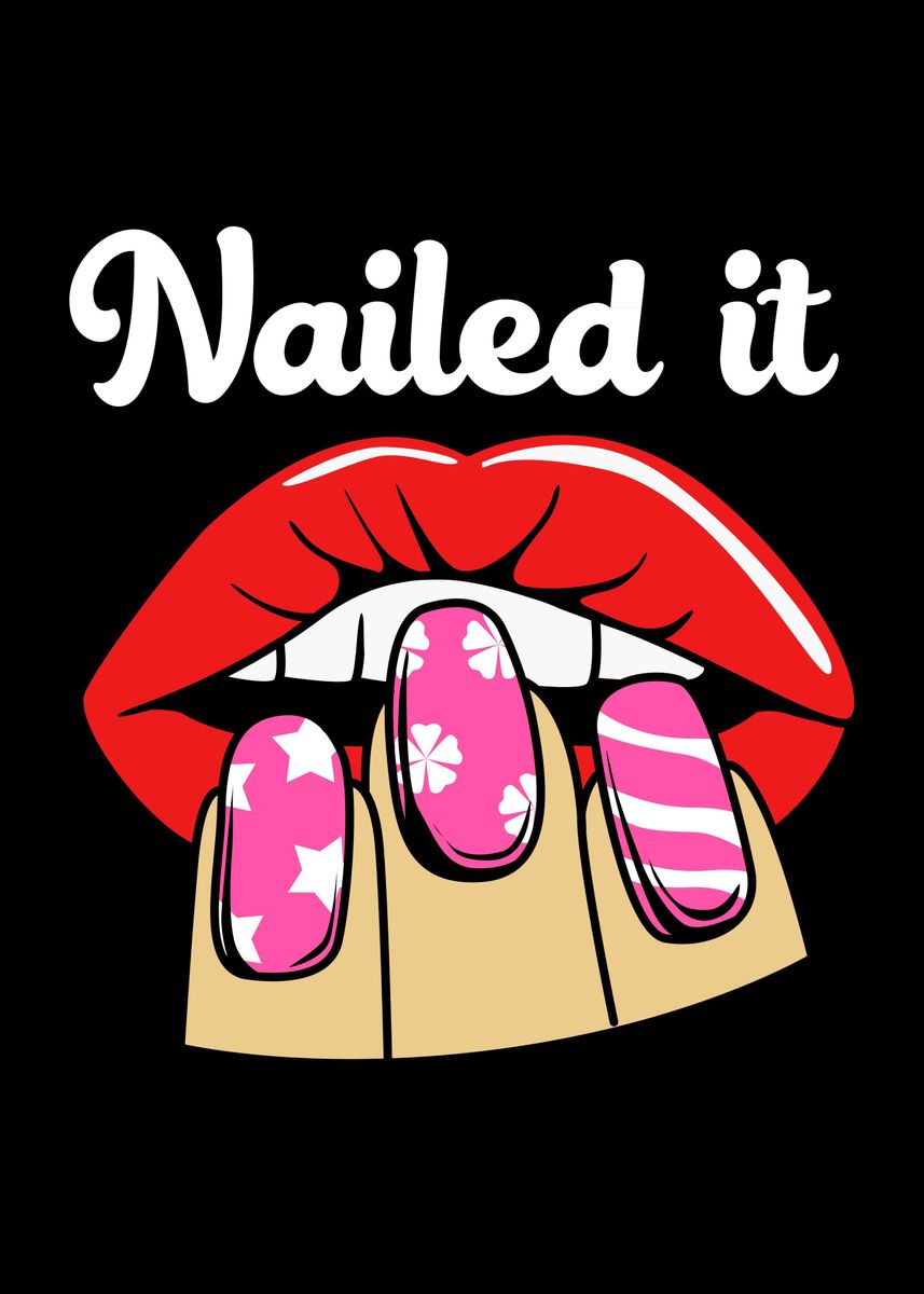 'Nailed It Beauty Salon' Poster by FunnyGifts | Displate