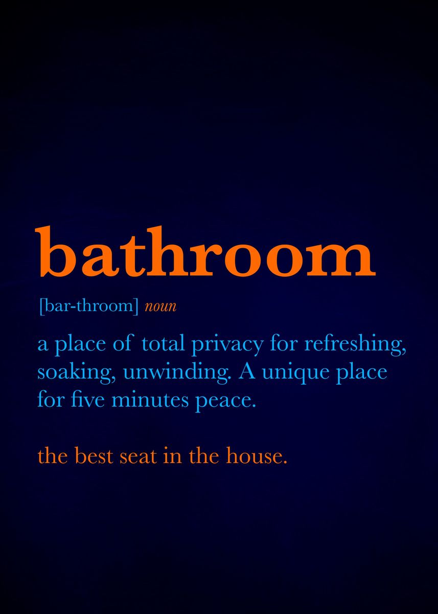 'Bathroom definition' Poster by UNIKORN | Displate