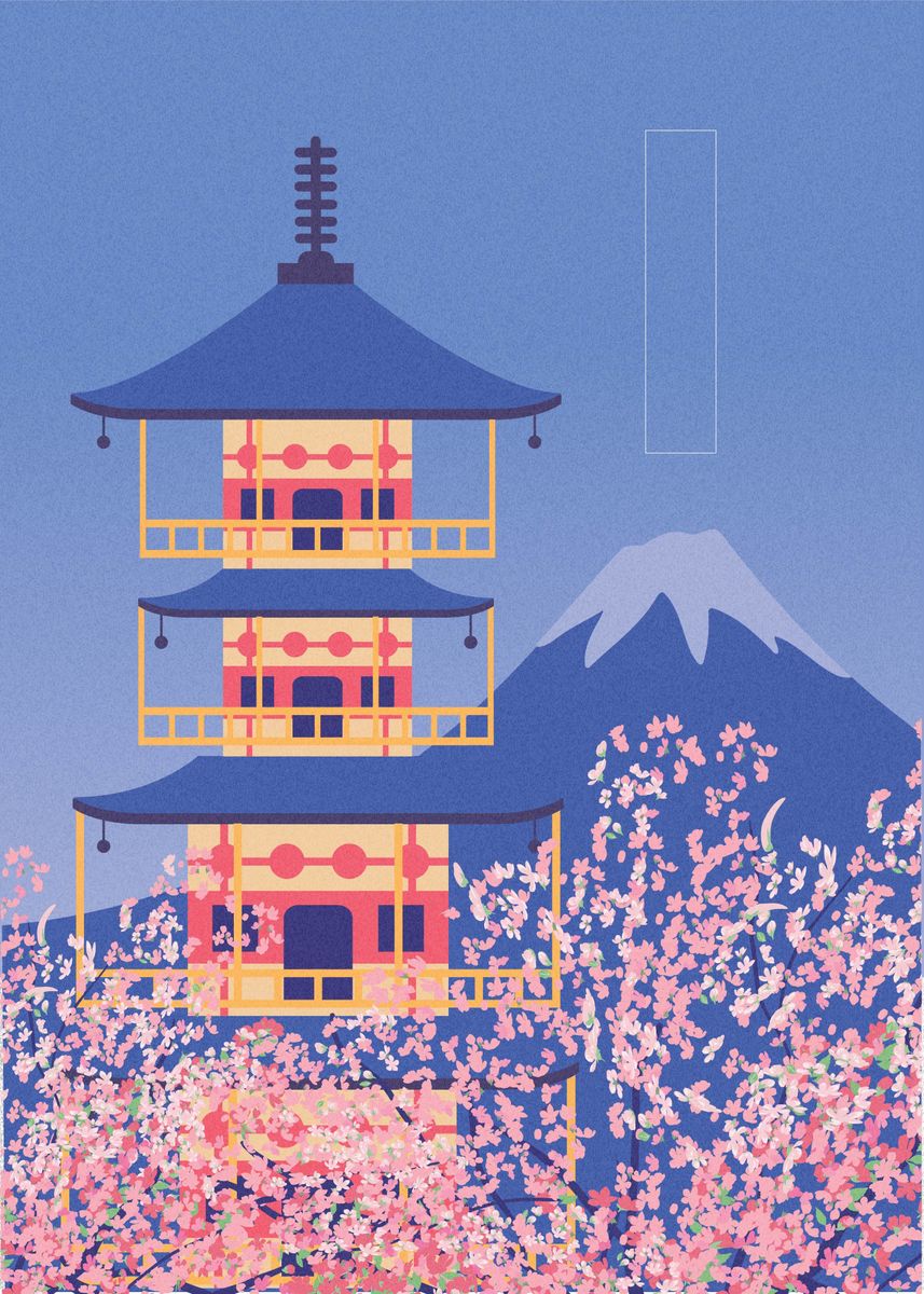 'Tokyo Japanese Temple ' Poster by Fateh Lahlah | Displate