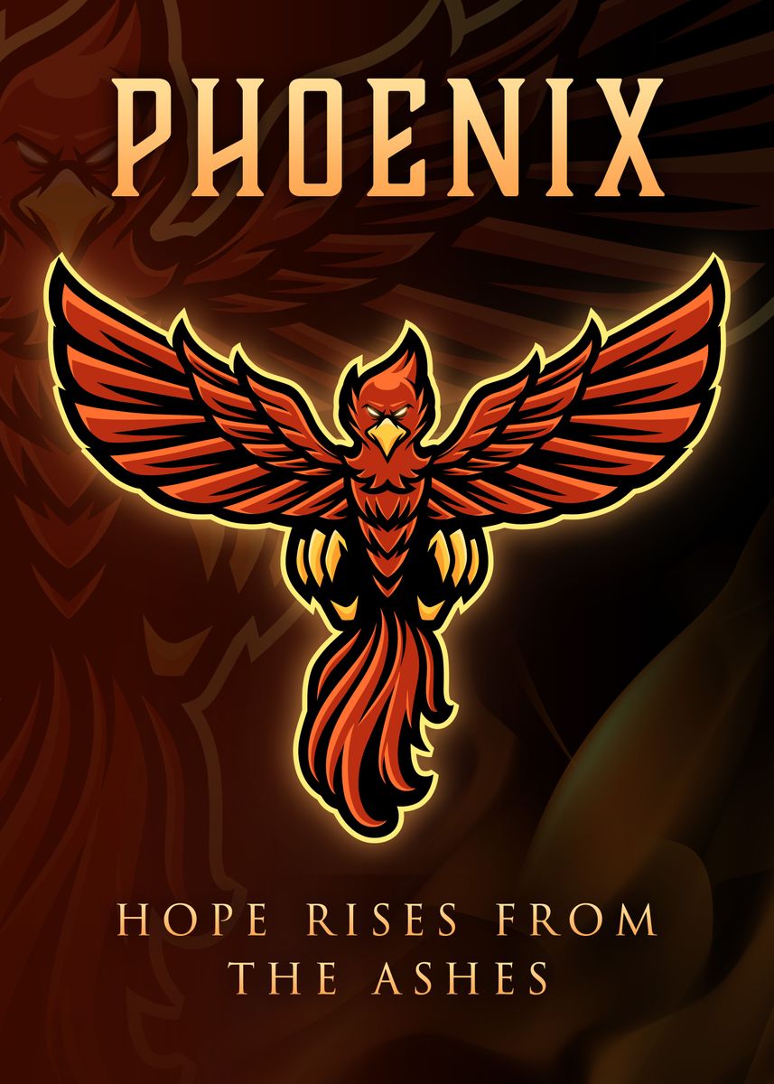 'Phoenix Hope From Ashes' Poster, picture, metal print, paint by ...