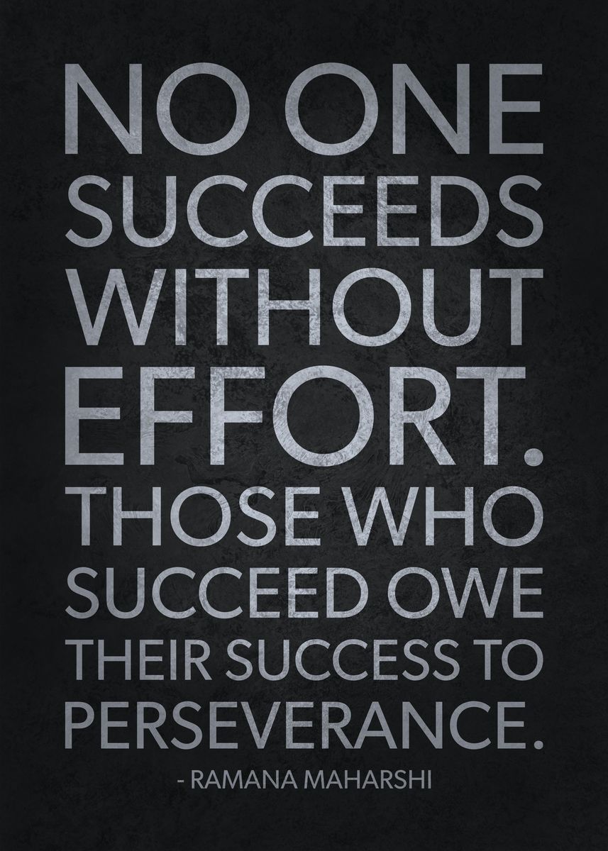 'Success And Effort' Poster, picture, metal print, paint by CHAN | Displate