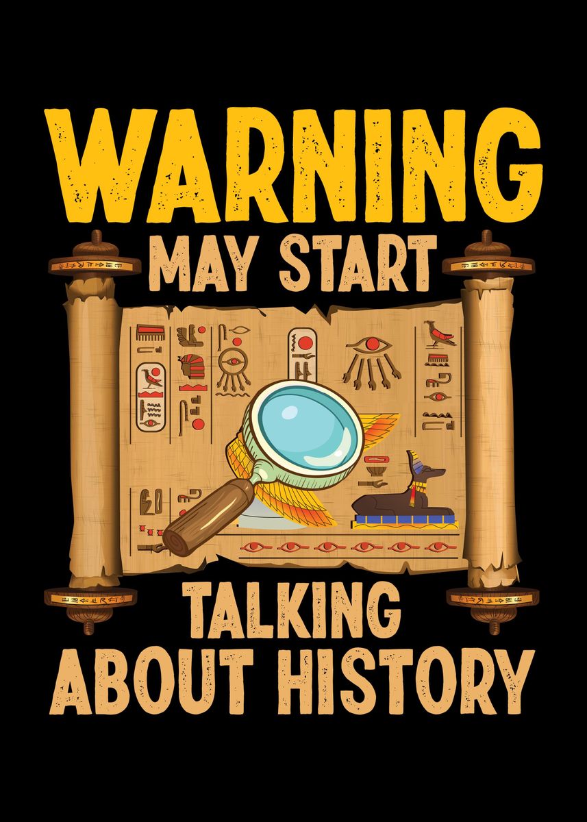 'History Joke Historian' Poster, picture, metal print, paint by