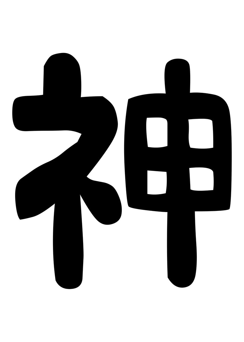 'Kami Japanese Kanji' Poster by AestheticAlex Displate