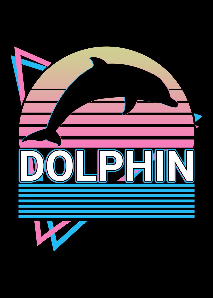 Dolphin Retro' Poster by AestheticAlex