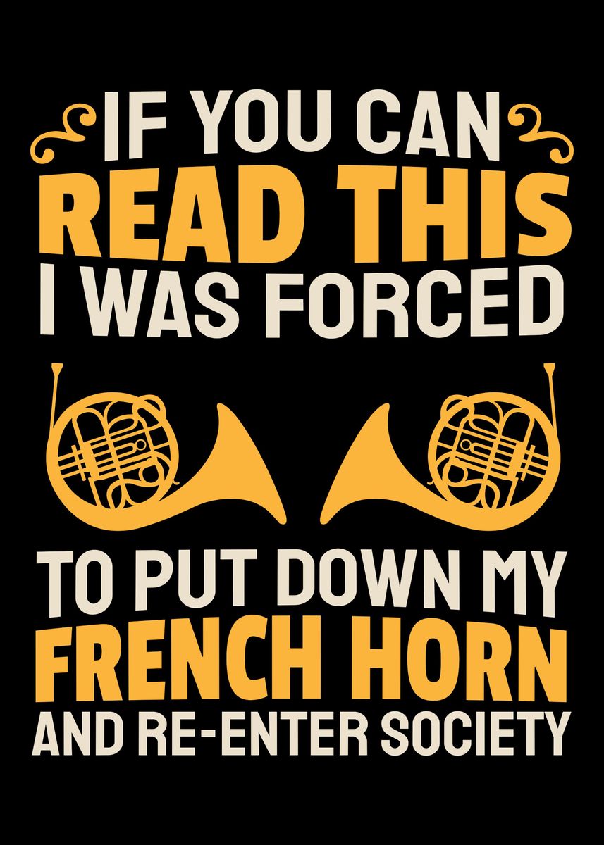 'French Horn Marching Band' Poster by BobbyBubble Displate