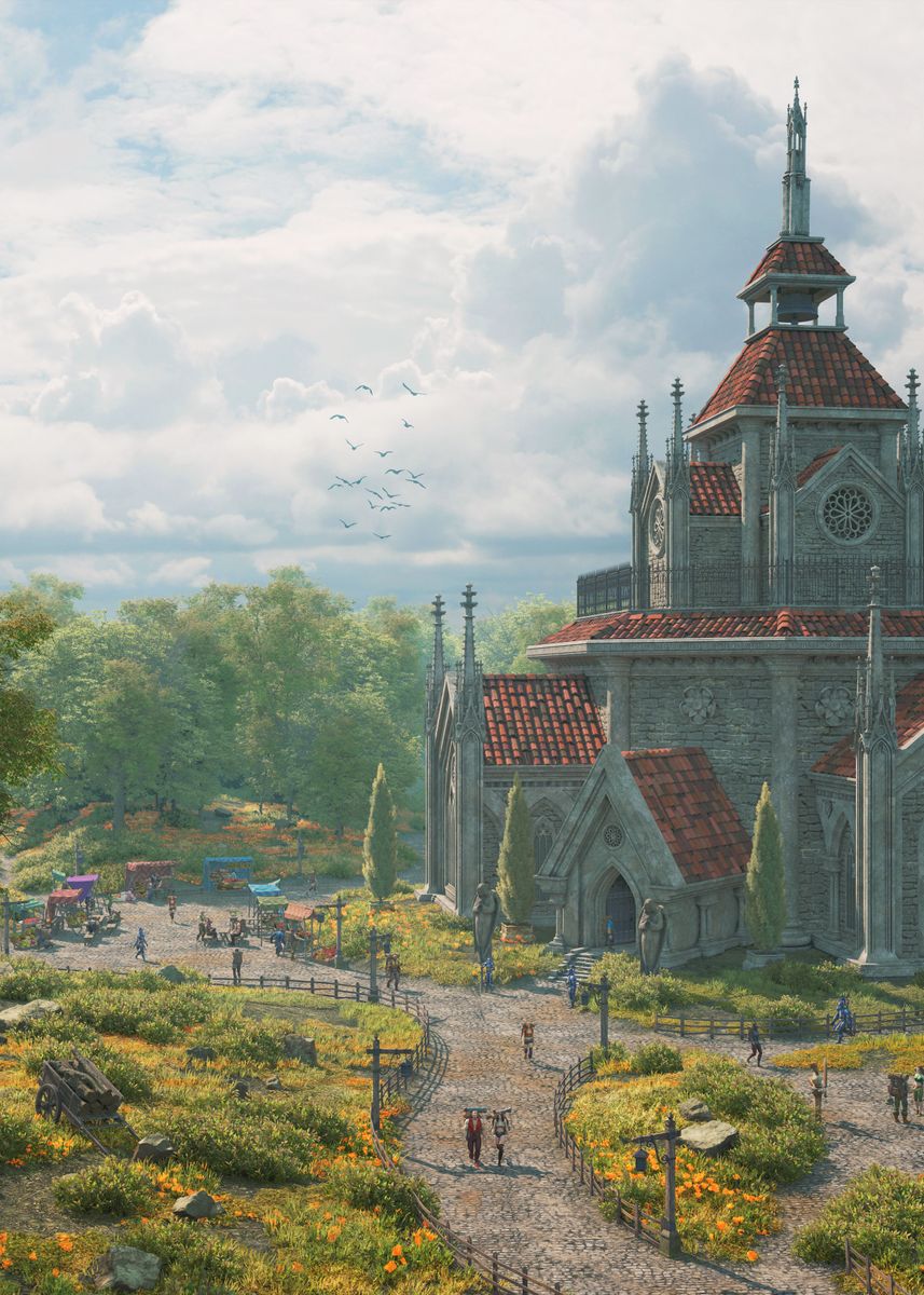 'Northshire Abbey Art' Poster, picture, metal print, paint by