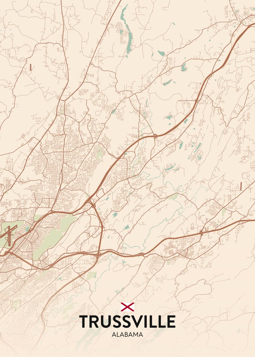 Map Of Trussville Al Trussville Al' Poster By Imr Designs | Displate