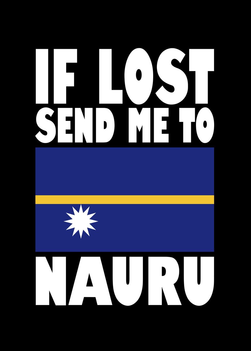 'Nauru Flag Saying' Poster by schmugo | Displate