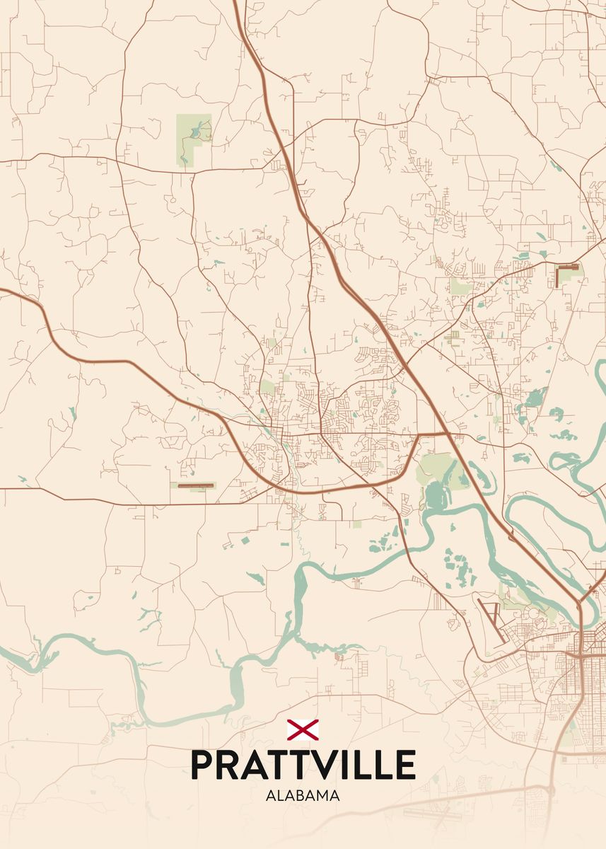 'Prattville AL' Poster by IMR Designs Displate