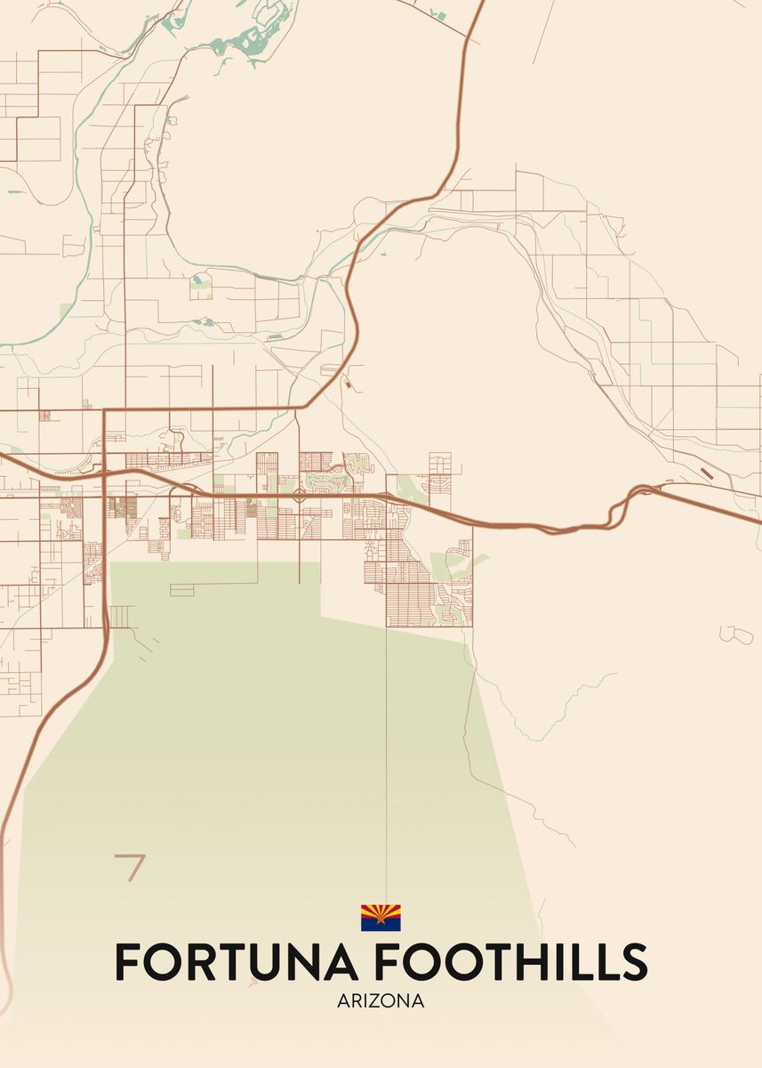 'Fortuna Foothills AZ' Poster by IMR Designs Displate