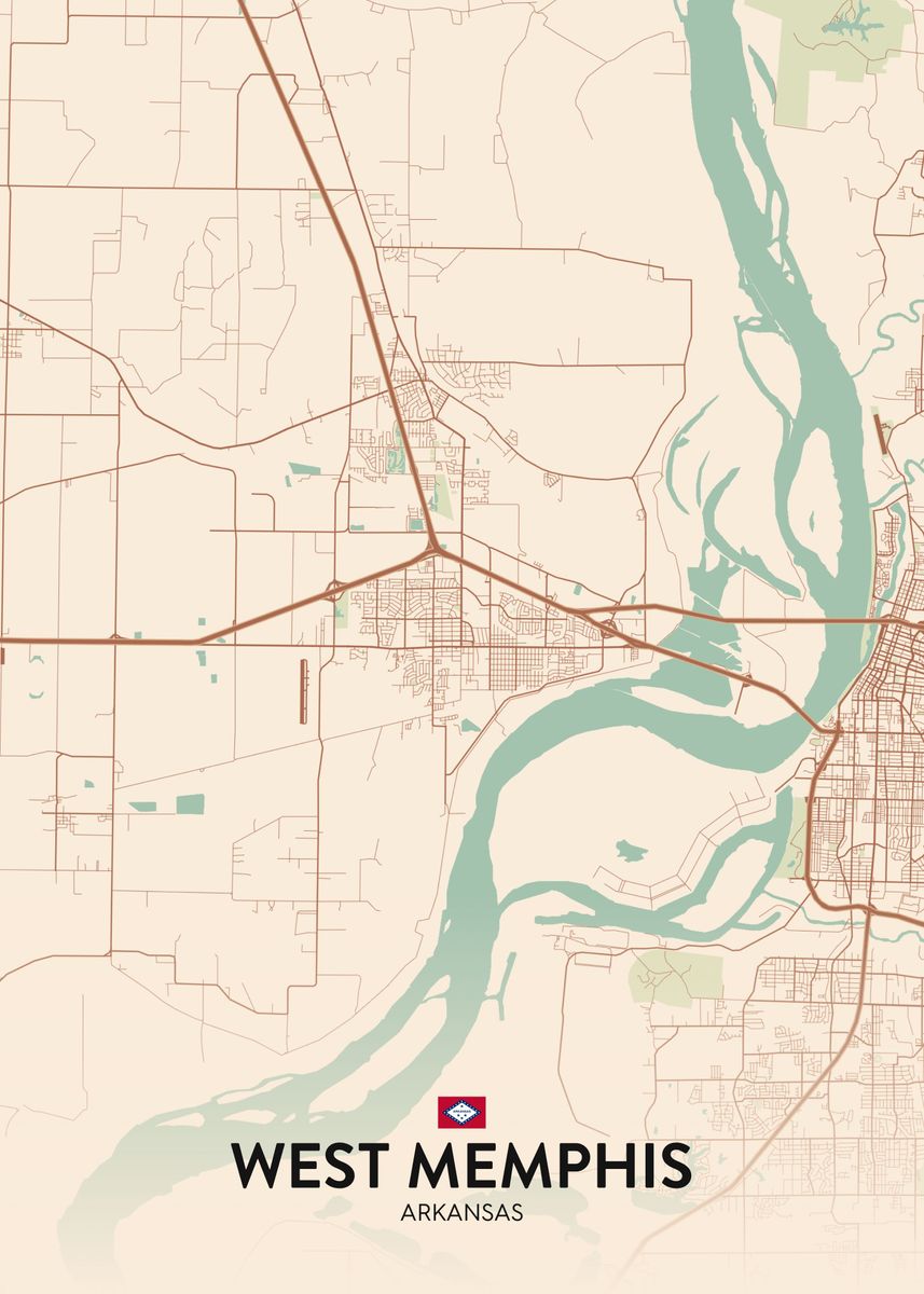 'West Memphis AR' Poster by IMR Designs Displate