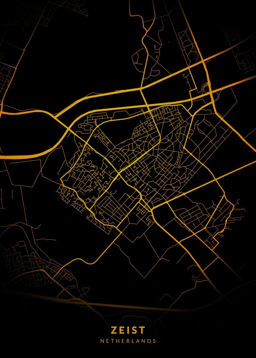 plan Sceptisch Hertog Zeist City Map' Poster by Trulaf Design | Displate