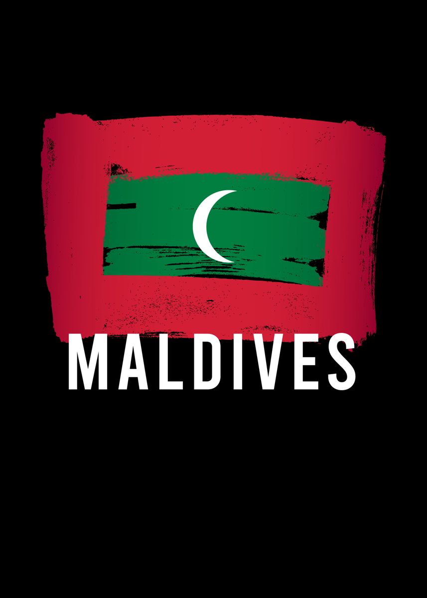 'maldives Flag Maldives' Poster By Mooon 