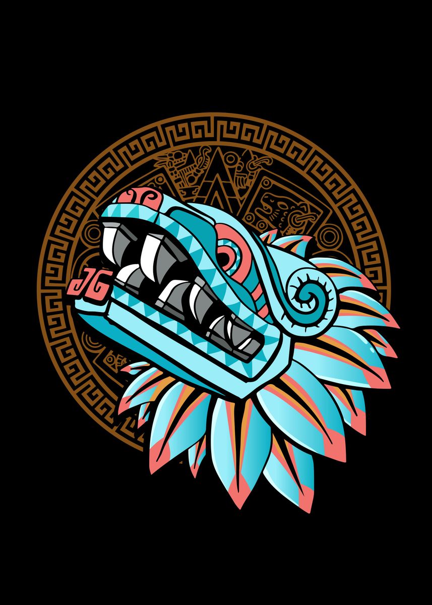 'Quetzalcoatl Aztec' Poster by AestheticAlex | Displate