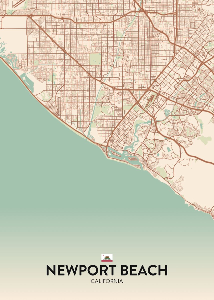 'Newport Beach CA' Poster, picture, metal print, paint by IMR Designs ...