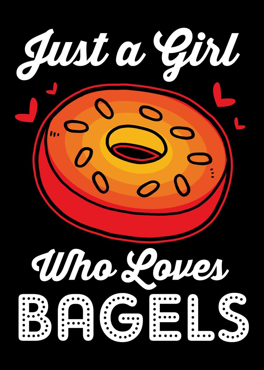 'I Love Bagel' Poster by FunnyGifts Displate