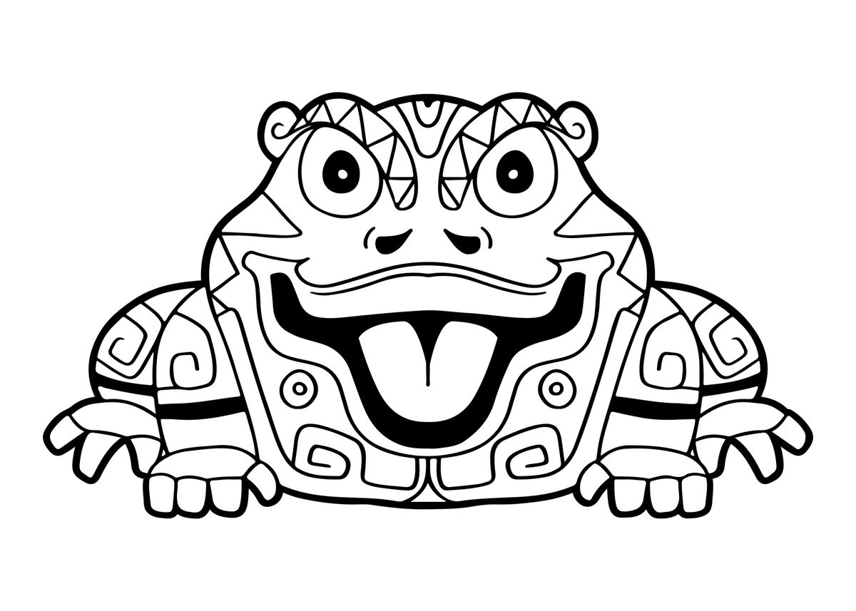 'Aztec Frog Mayan Inca' Poster by AestheticAlex | Displate