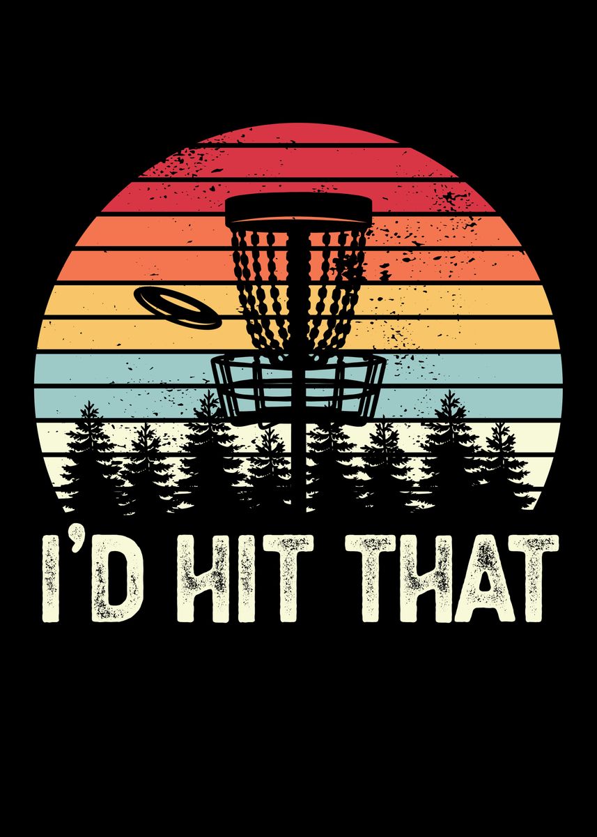 'funny Disc Golf Id Hit' Poster, Picture, Metal Print, Paint By Phil 