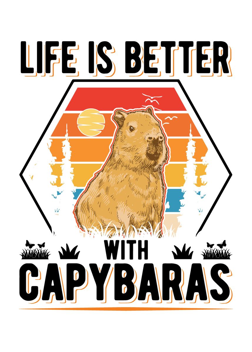 'Capybara Lover' Poster by FavoritePlates | Displate