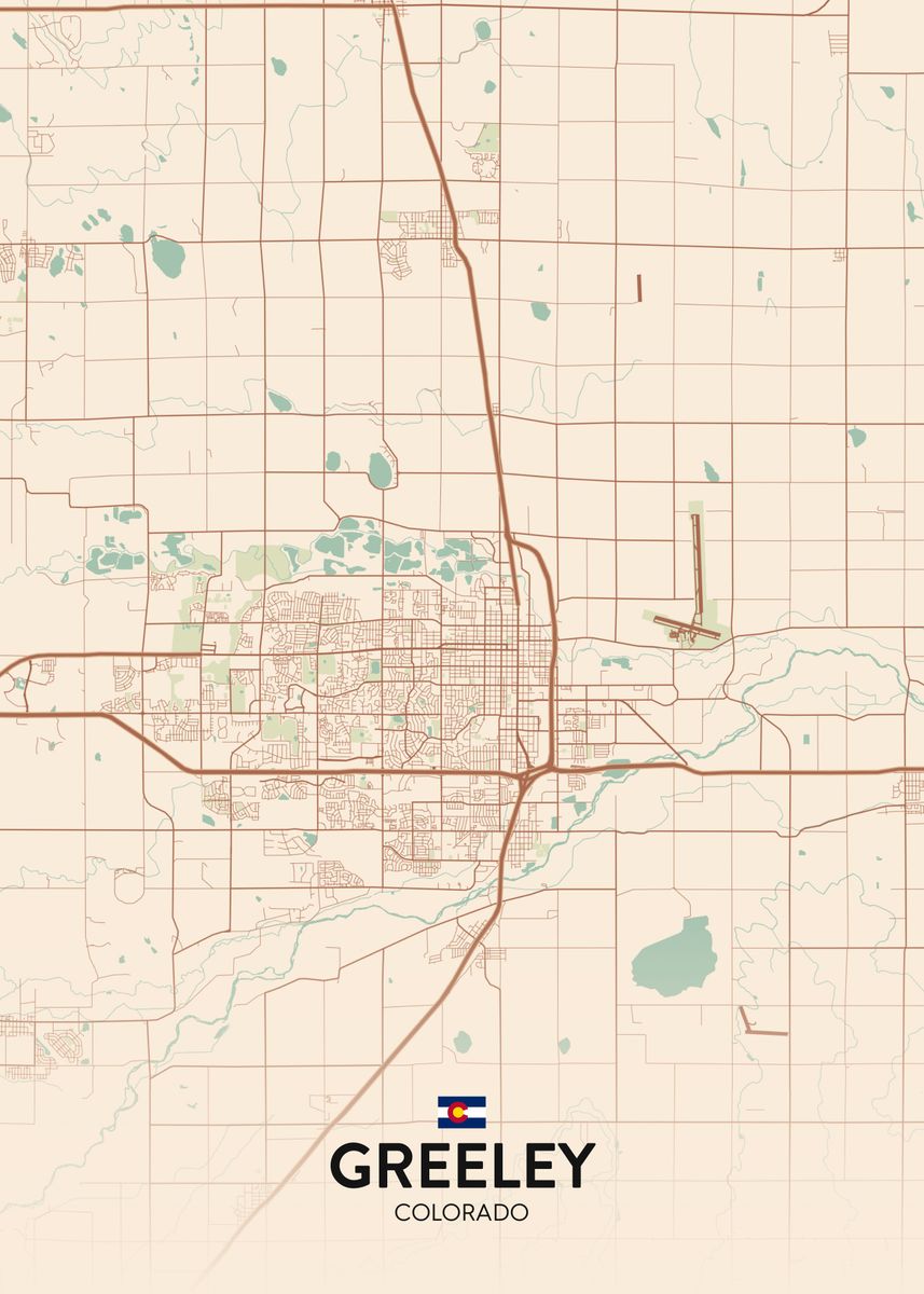 'Greeley CO' Poster, picture, metal print, paint by IMR Designs Displate