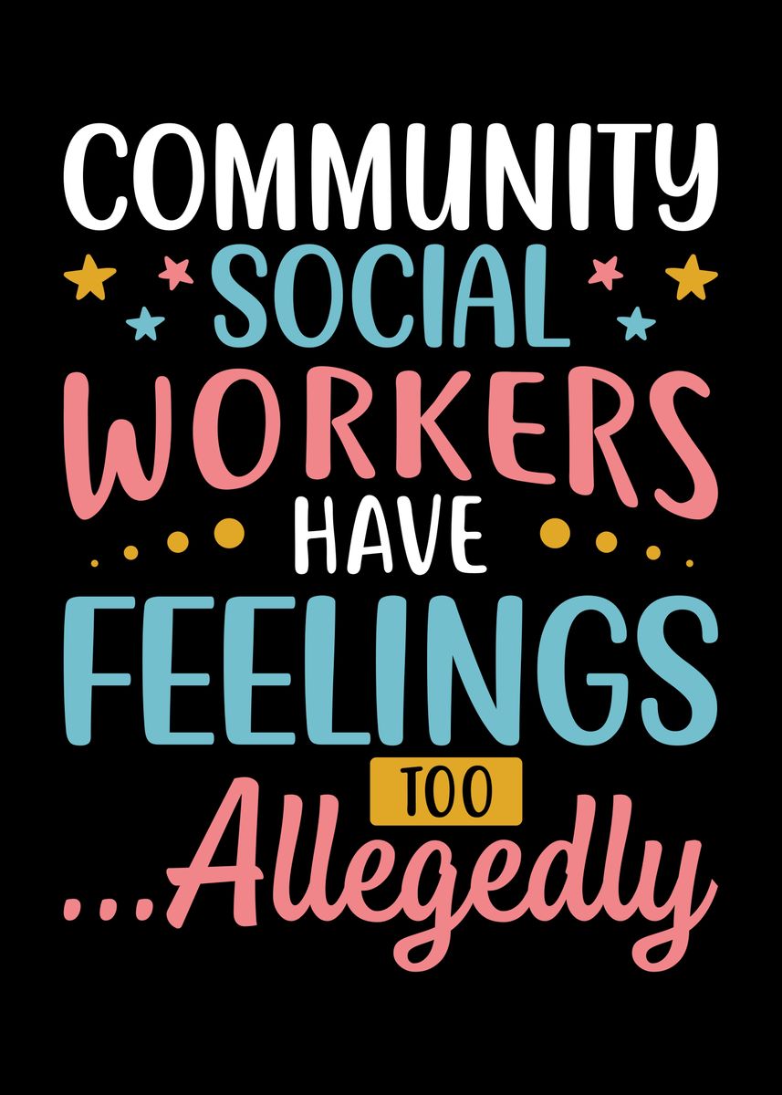 'Community Social Worker' Poster by Lukes Pixel Studio | Displate