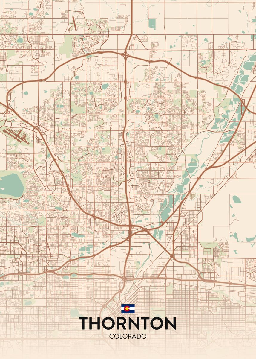 'Thornton CO' Poster, picture, metal print, paint by IMR Designs Displate